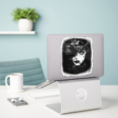 Sticker Goth Woman (Ordinateur portable sur le bureau)