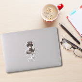 Sticker Gothic Boy Pilot flies Airplane Personalized Anime