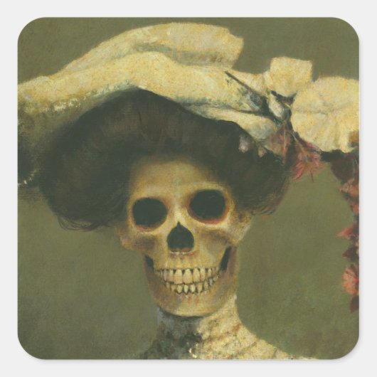 Sticker Gothique Lady Squelette (Devant)