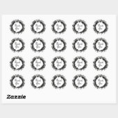 Sticker gothique Rose blanc et noir Favoriser les  (Feuille)