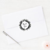 Sticker gothique Rose blanc et noir Favoriser les  (Enveloppe)