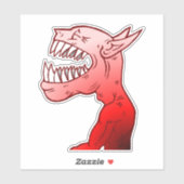 Sticker Goule avec un beau rire (Feuille)