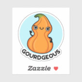 Sticker Gourd geous Funny Gourd Veggie Pun (Feuille)