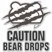 STICKER GOUTTES D'OURS DE CAUTION (Devant)