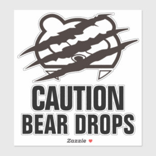 STICKER GOUTTES D'OURS DE CAUTION
