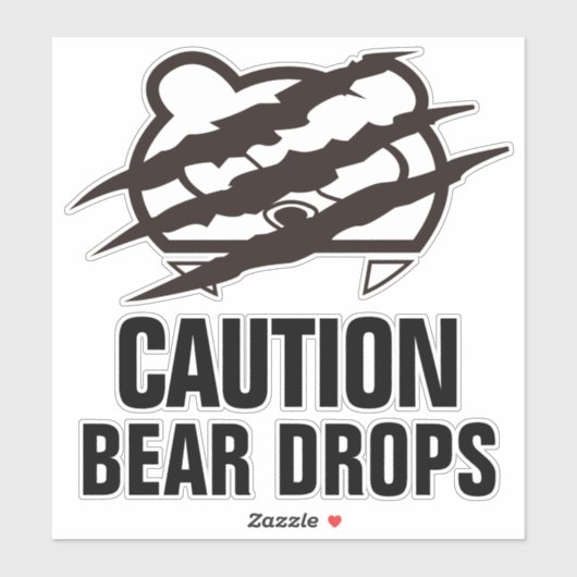 STICKER GOUTTES D'OURS DE CAUTION (Feuille)