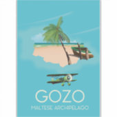 Sticker Gozo, archipel maltais Carte poster Voyage . (Devant)