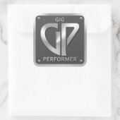 Sticker GP carré Avec Logo Argent (Sac)
