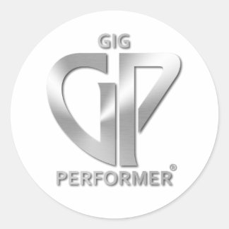 Sticker GP rond avec logo en argent