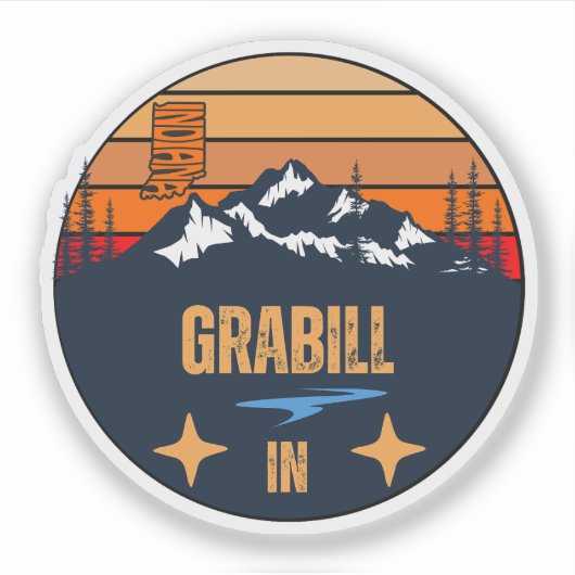 Sticker Grabill, Indiana (Devant)