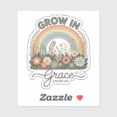 Sticker Grace Vintage Retro Rainbow Christian (Feuille)