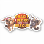 Sticker Gracie & Pedro Adventure Attend (Devant)