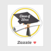 Sticker Grad Casquette (Feuille)