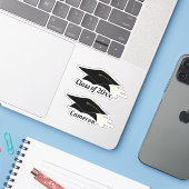 Sticker Grad Casquette (Ordinateur portable avec iPhone)