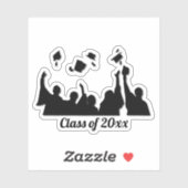 Sticker Grad Casquette Jeu de diplôme (Feuille)