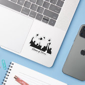 Sticker Grad Casquette Jeu de diplôme (Ordinateur portable avec iPhone)