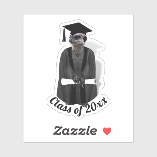 Sticker Grad Meerkat Graduation (Feuille)