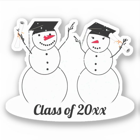 Sticker Grad Snowmen (Devant)