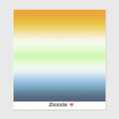 Sticker Gradient AroAce Agender Pride (Feuille)