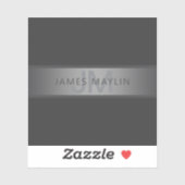 Sticker Gradient gris foncé moderne Nom ou raison sociale (Feuille)