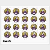 Sticker Graduate Ours Polaire violet (Feuille)
