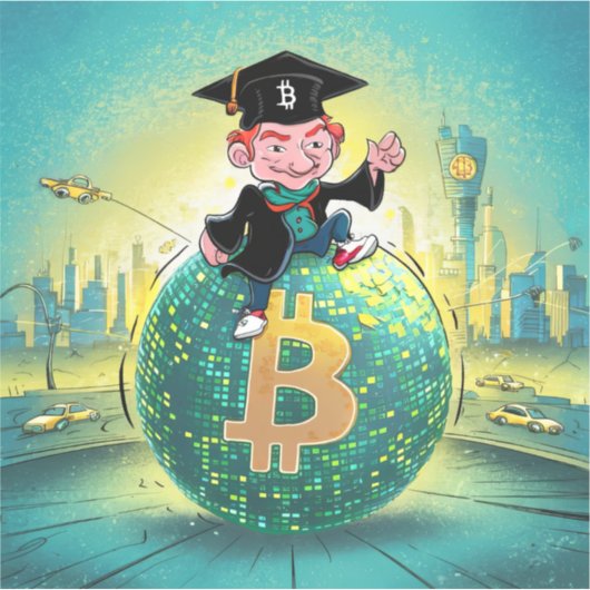 Sticker Graduation Bitcoin (Devant)