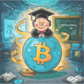 Sticker Graduation de crypto-monnaie (Devant)