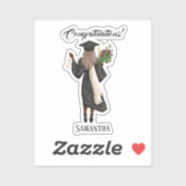 Sticker Graduation de l'aquarelle personnalisée (10) (Feuille)