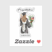 Sticker Graduation de l'aquarelle personnalisée (13) (Feuille)