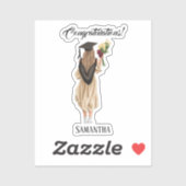 Sticker Graduation de l'aquarelle personnalisée (2) (Feuille)