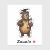Sticker Graduation de l'ours (Feuille)