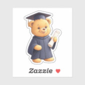 Sticker Graduation de l'ours en peluche (Feuille)