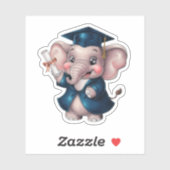 Sticker Graduation des éléphants (Feuille)