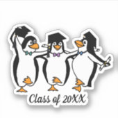 Sticker Graduation des pingouins dansants (Devant)
