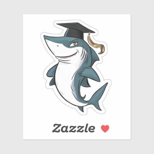 Sticker Graduation des requins (Feuille)