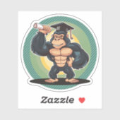 Sticker Graduation Gorilla (Feuille)