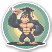 Sticker Graduation Gorilla (Devant)