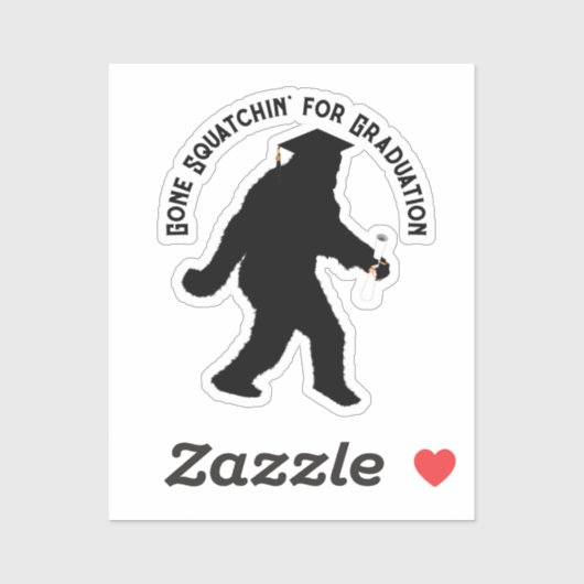 Sticker Graduation Sasquatch (Feuille)