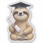 Sticker Graduation Sloth (Devant)