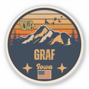 Sticker Graf, Iowa Ia, États-Unis