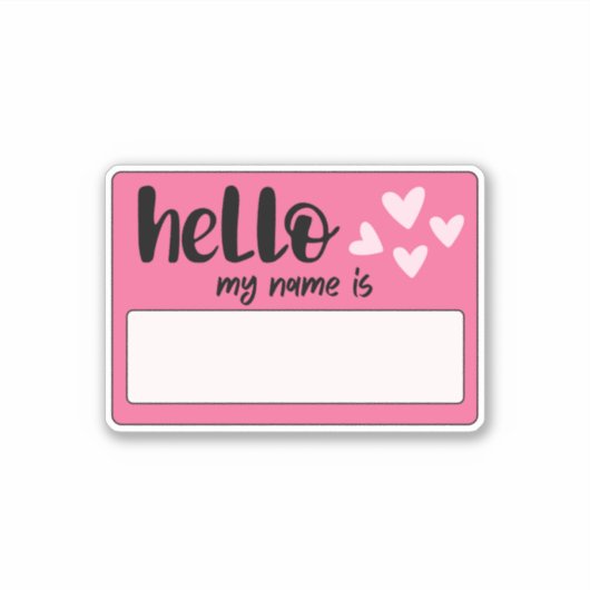 Sticker Graffiti Bonjour Mon nom (Devant)