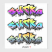 Sticker Graffiti cool (Feuille)