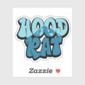 Sticker Graffiti de Hood Rat Mont Hood Oregon (Feuille)
