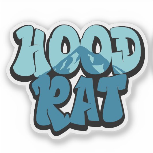 Sticker Graffiti de Hood Rat Mont Hood Oregon (Devant)