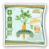 Sticker Graines de carottes cultivant des légumes (Devant)