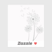 Sticker Graines de Dandelion soufflant (Feuille)