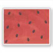 Sticker Graines rouges de pastèque aquarelle texture de la (Devant)