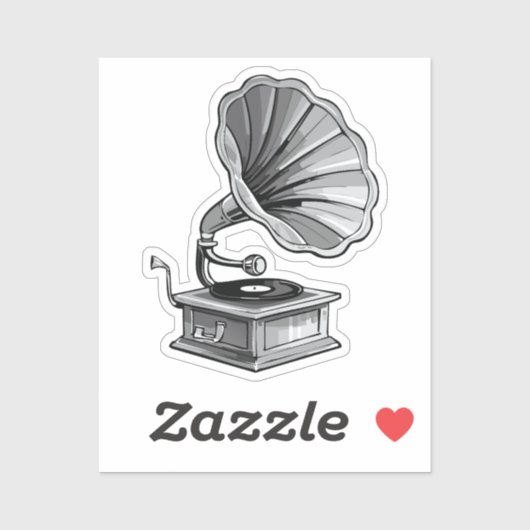 Sticker Gramophone (Feuille)