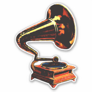 Sticker Gramophone