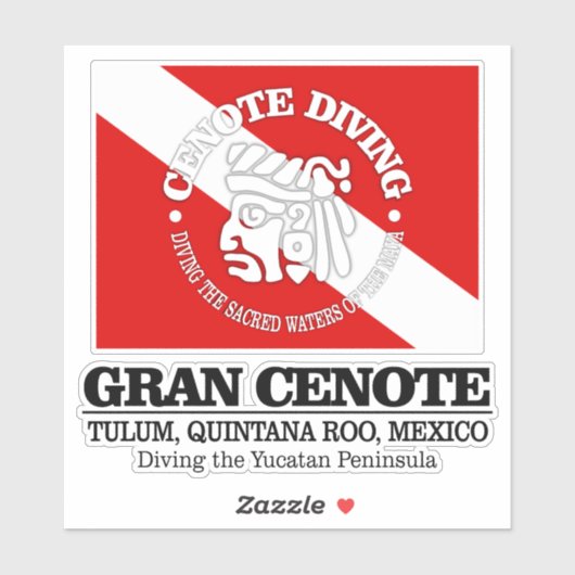 Sticker Gran Cenote (meilleures grottes) (Feuille)